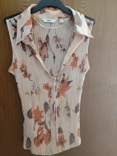 Plissee bluse von mango mng - plissee, in