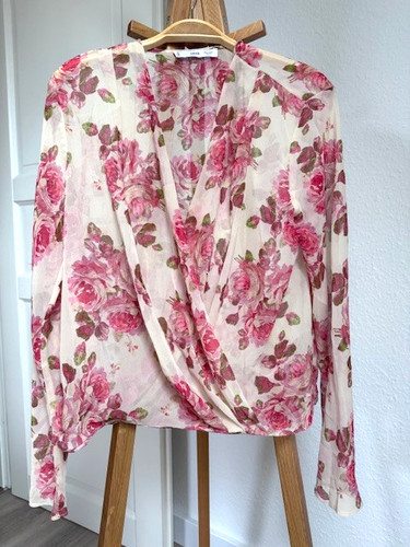 Mango mng bluse beige - mango,
